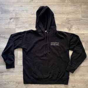 Vans Black Hoodie Hooded Sweatshirt “off the wall”